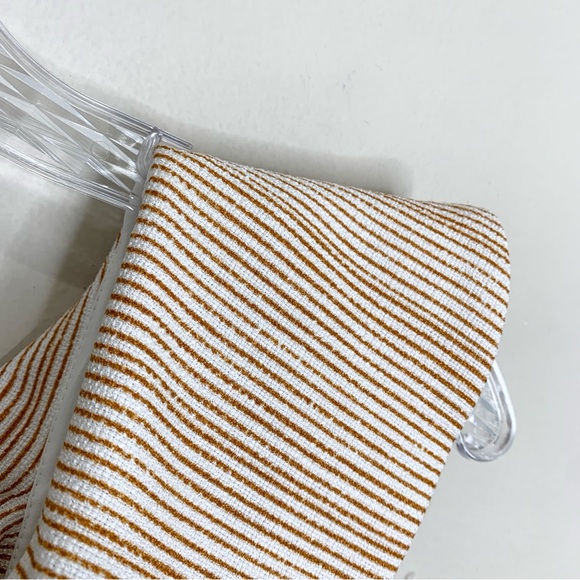 PatBO Palm Jumpsuit (Sz 2) Asymmetric Ruffle Wide Leg Crop Green & White - Picture 8 of 16